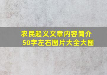 农民起义文章内容简介50字左右图片大全大图