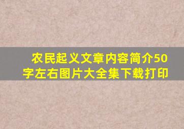 农民起义文章内容简介50字左右图片大全集下载打印