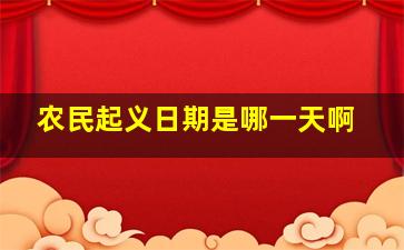 农民起义日期是哪一天啊