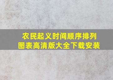 农民起义时间顺序排列图表高清版大全下载安装