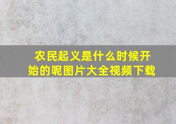 农民起义是什么时候开始的呢图片大全视频下载