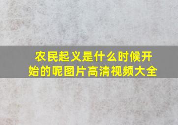 农民起义是什么时候开始的呢图片高清视频大全