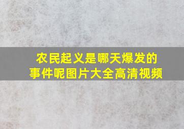 农民起义是哪天爆发的事件呢图片大全高清视频