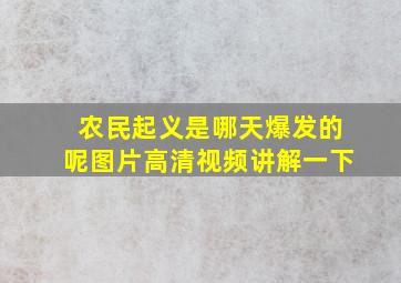 农民起义是哪天爆发的呢图片高清视频讲解一下