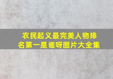 农民起义最完美人物排名第一是谁呀图片大全集