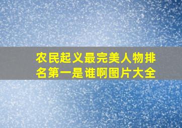 农民起义最完美人物排名第一是谁啊图片大全