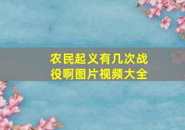 农民起义有几次战役啊图片视频大全