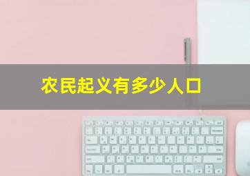 农民起义有多少人口