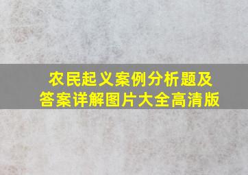 农民起义案例分析题及答案详解图片大全高清版