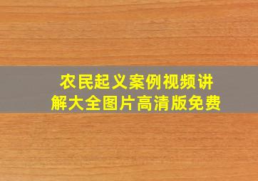 农民起义案例视频讲解大全图片高清版免费