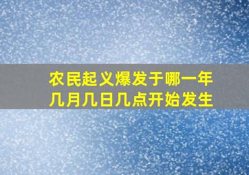 农民起义爆发于哪一年几月几日几点开始发生