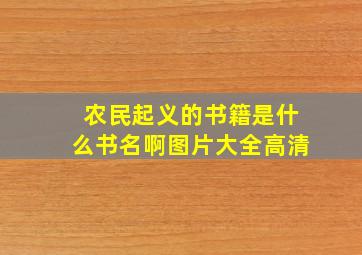 农民起义的书籍是什么书名啊图片大全高清