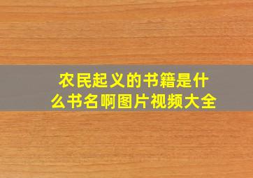 农民起义的书籍是什么书名啊图片视频大全