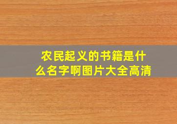 农民起义的书籍是什么名字啊图片大全高清