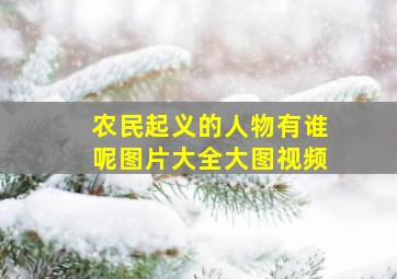 农民起义的人物有谁呢图片大全大图视频