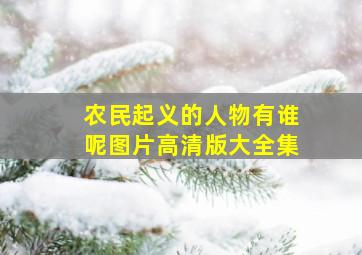 农民起义的人物有谁呢图片高清版大全集