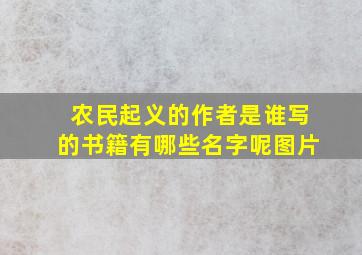 农民起义的作者是谁写的书籍有哪些名字呢图片