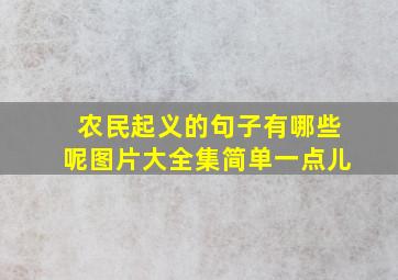 农民起义的句子有哪些呢图片大全集简单一点儿