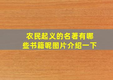 农民起义的名著有哪些书籍呢图片介绍一下