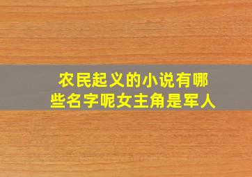 农民起义的小说有哪些名字呢女主角是军人