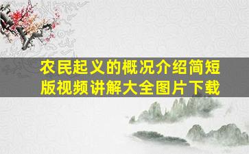 农民起义的概况介绍简短版视频讲解大全图片下载