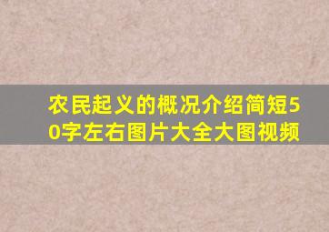 农民起义的概况介绍简短50字左右图片大全大图视频