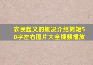 农民起义的概况介绍简短50字左右图片大全视频播放