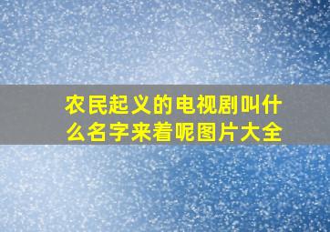 农民起义的电视剧叫什么名字来着呢图片大全