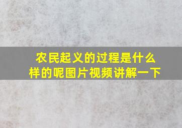 农民起义的过程是什么样的呢图片视频讲解一下