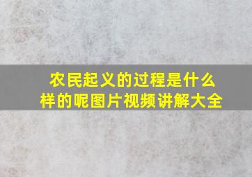 农民起义的过程是什么样的呢图片视频讲解大全