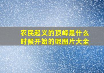 农民起义的顶峰是什么时候开始的呢图片大全