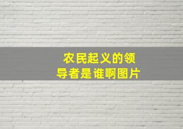 农民起义的领导者是谁啊图片