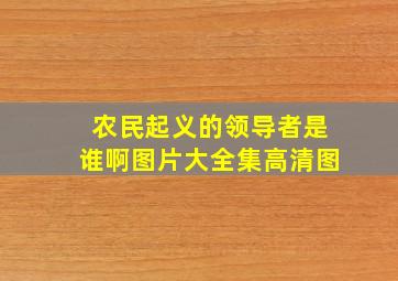 农民起义的领导者是谁啊图片大全集高清图