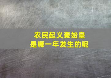 农民起义秦始皇是哪一年发生的呢