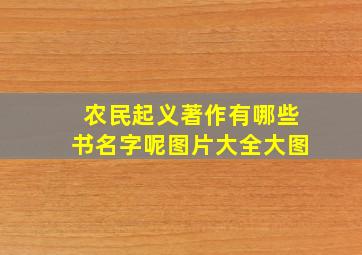 农民起义著作有哪些书名字呢图片大全大图