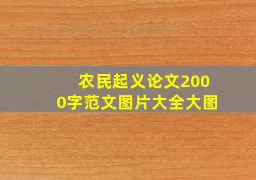 农民起义论文2000字范文图片大全大图