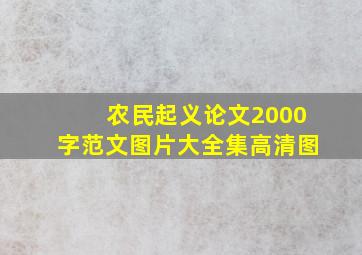 农民起义论文2000字范文图片大全集高清图