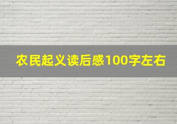 农民起义读后感100字左右