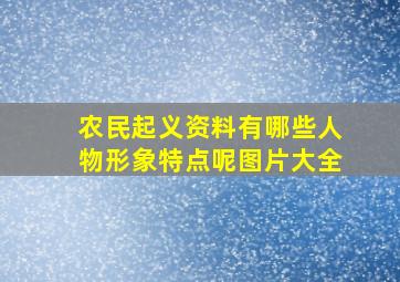 农民起义资料有哪些人物形象特点呢图片大全