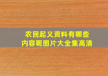 农民起义资料有哪些内容呢图片大全集高清