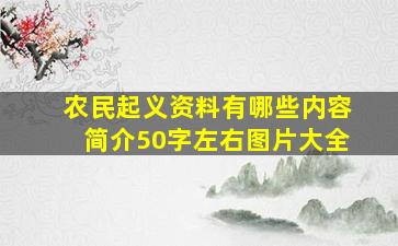 农民起义资料有哪些内容简介50字左右图片大全