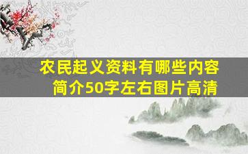 农民起义资料有哪些内容简介50字左右图片高清