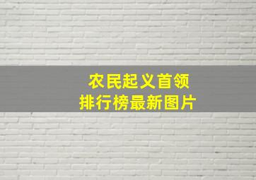 农民起义首领排行榜最新图片