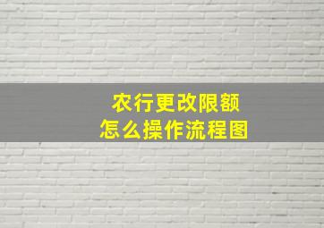 农行更改限额怎么操作流程图