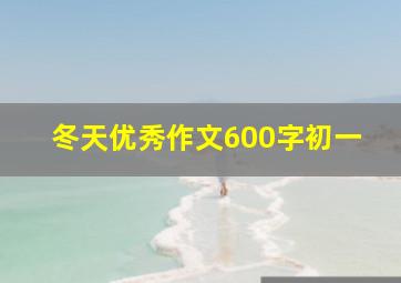 冬天优秀作文600字初一