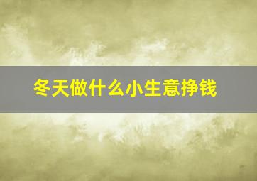 冬天做什么小生意挣钱