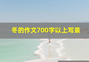 冬的作文700字以上写景