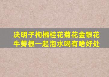 决明子枸橘桂花菊花金银花牛蒡根一起泡水喝有啥好处