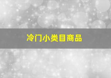 冷门小类目商品