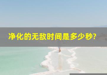 净化的无敌时间是多少秒?